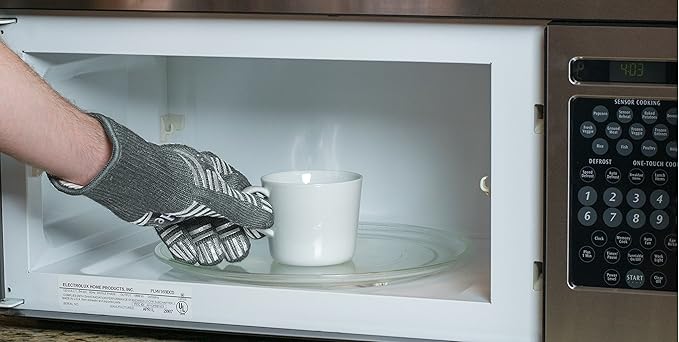 GRILL HEAT AID BBQ Grill Gloves Heat Proof for Grilling – Fireproof 1472°F Heat-Resistant Grill Mitts for Outdoor Barbecue and Smoker, Campfire, Fire Pit, Oven Glove with Fingers for Baking Pizza