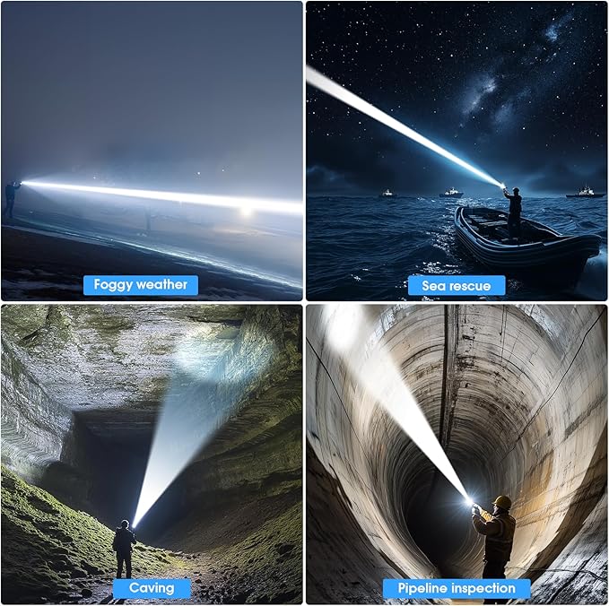 EDC Flashlights 2000 High Lumens Rechargeable - Long Beam Small Pocket LED Tactical Flashlight with Memory Function&Stepless Dimming&Power Display& IPX5 Waterproof for Emergency, Camping, Home