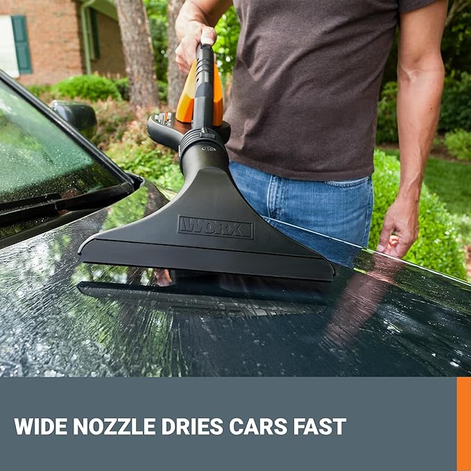 WORX WG545.1 20V Cordless Leaf Blower, Electric Blowers for Lawn Care with 120 MPH & 3.5 Lbs, Long Nozzle Design for Narrow Spaces with Cleaning Attachments, Battery & Charger Included