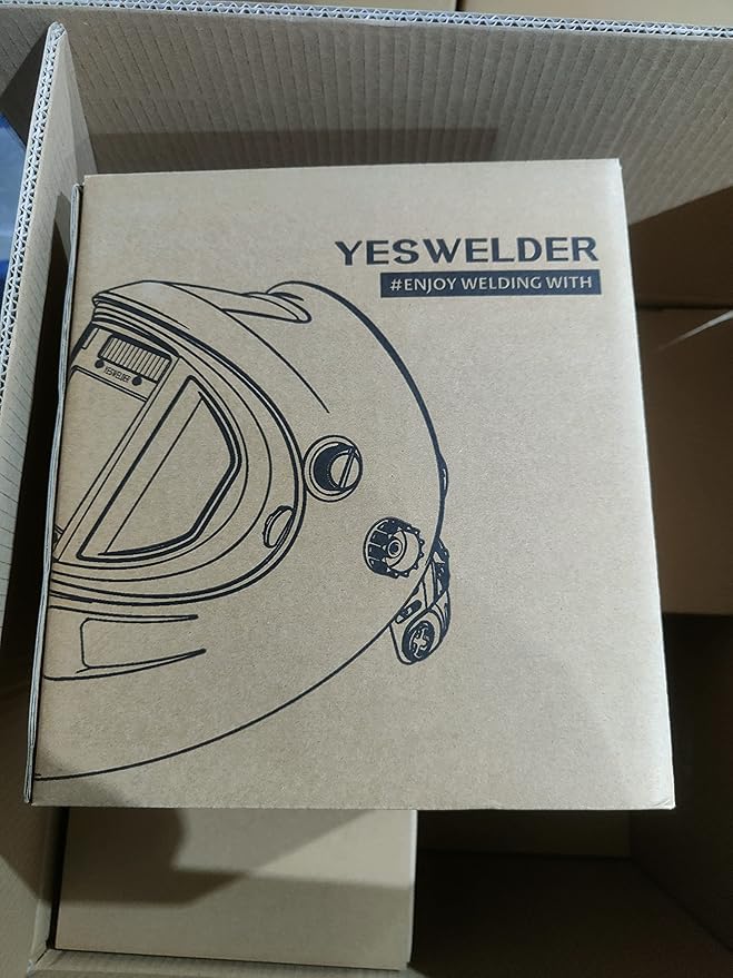 YESWELDER Auto Darkening Welding Helmet with Side View, 180° Panoramic View, 1/1/1/1 True Color Solar Powered Welder Hood, Wide Shade 4/5-9/9-13 Welder Mask for TIG MIG ARC Cut and Grind, LYG-Q800D