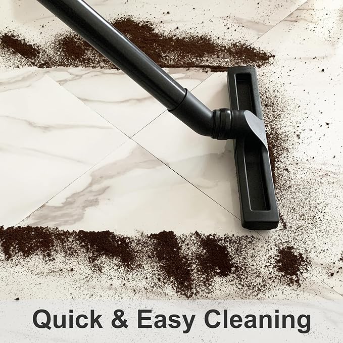 Hardwood Brush Vacuum Attachment for 1 1/4" 2 1/2" Shopvac Wet Dry Vacs, Horsehair Bristles Parquet Nozzle, 12" Shop Vac Floorhead Accessory (1.25" Hard Floor Head & 2.5" Vac Hose Adapter)