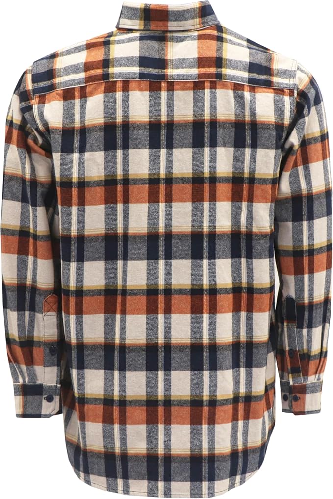 VATRENUS FR Shirts for Men Plaid Flannel Jacket 8.5oz Heavyweight Flame Resistant Welding Shirt