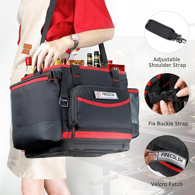 Large Grill Caddy with Hard Base - Blakstone BBQ Organizer, Picnic & Camping Utensil Caddy, Tailgating Essentials, Grill Gifts for Men