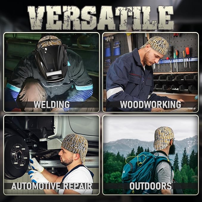 YESWELDER Welding Cap, Leopard Style 7-3/8", Heat-Resistant Reversible Durable Protective Welders Cap
