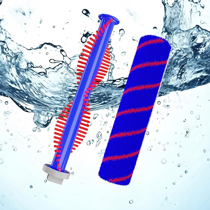Updated Motorized Nozzle with Headlights for Dyson V7 V8 Vacuum Cleaners, Motorhead Brush Attachment for HardWood Floor or Carpet Cleaning,Replacement Soft Roller Head for Dyson V7 Series