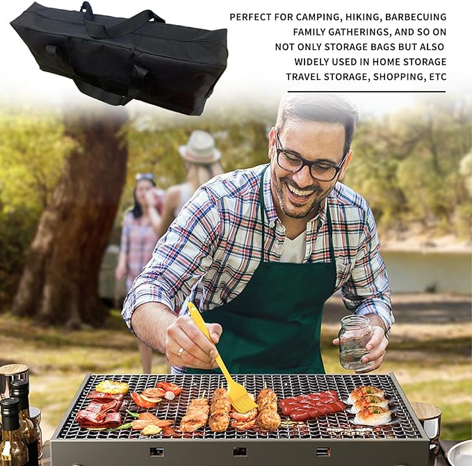 Grill Tool Storage Bag, 24" Oxford Cloth Grill Accessory Storage Bag, Double Zipper Grill Tools Storage Bag, Suitable for Grill Utensil Storage, BBQ Tool Storage