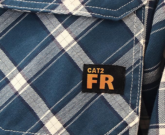 KONRECO FR Shirts for Men Fire Resistant Button Down Work Shirt 100% Cotton 6.5oz Lightweight Welding Shirts